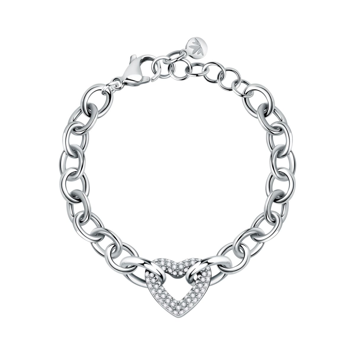 Bracelet en acier et cristal INCONTRI argent, MORELLATO