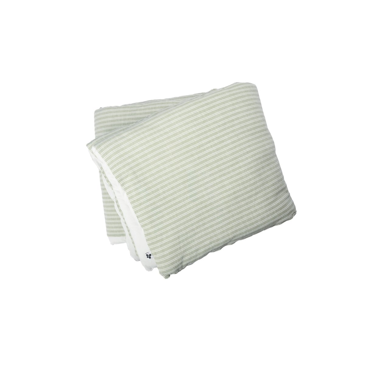 Bout de lit texturé coton et percale Teo vert, EDEN