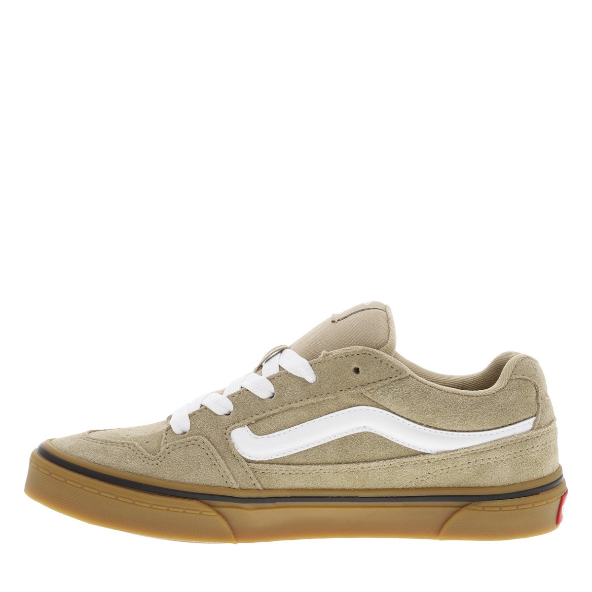 Baskets cuir talon plat beige, VANS