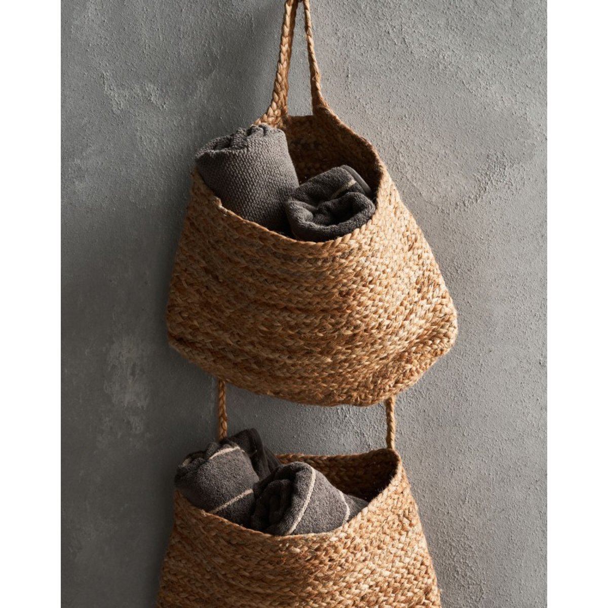 Panier rangement mural jute Rarmla marron clair, HOUSE DOCTOR