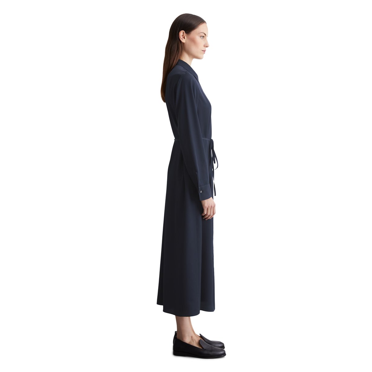 Robe chemisier regular en LENZING™ ECOVERO™ bleu foncé, MARC O'POLO