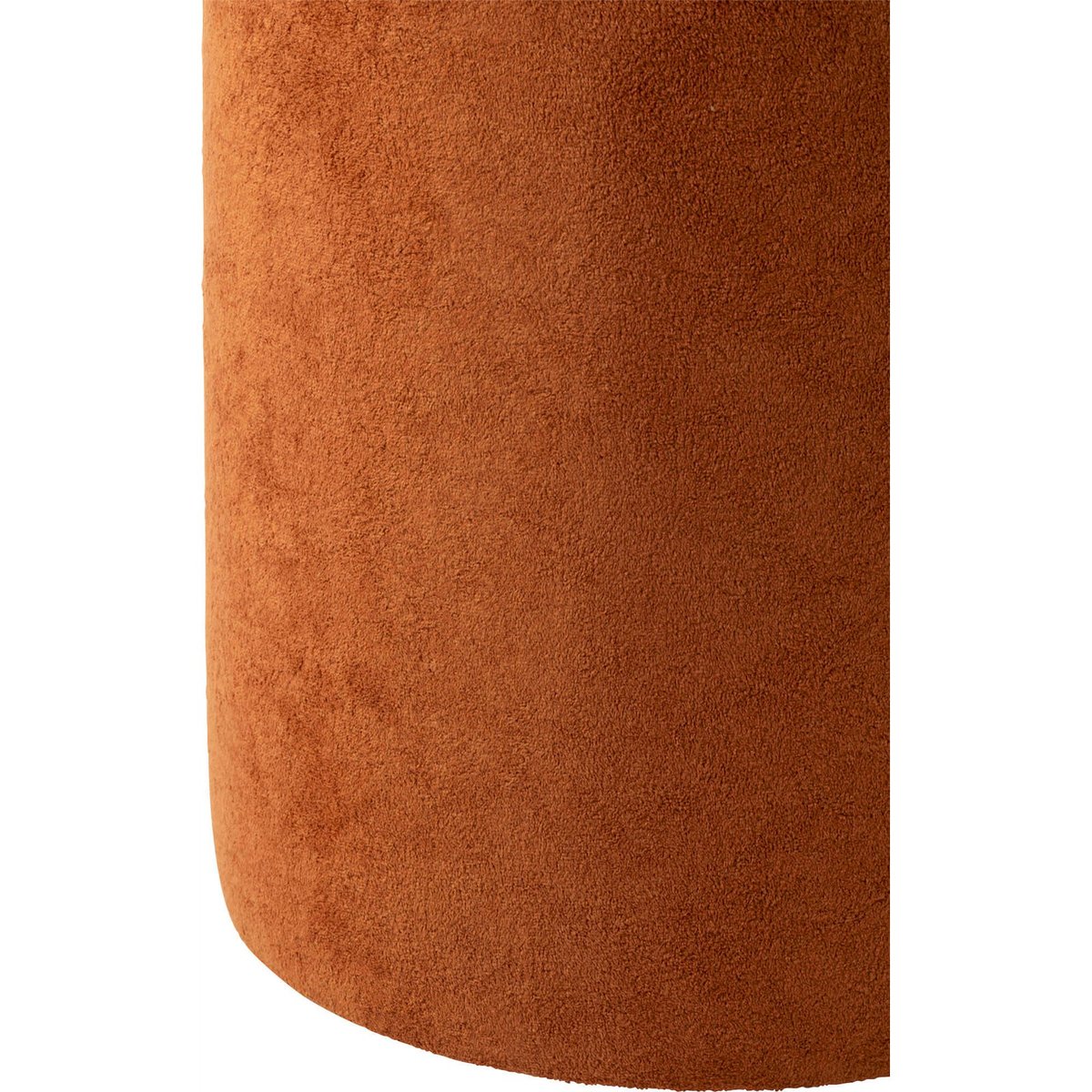 Pouf rond en tissu doux orange foncé, RECOLLECTION