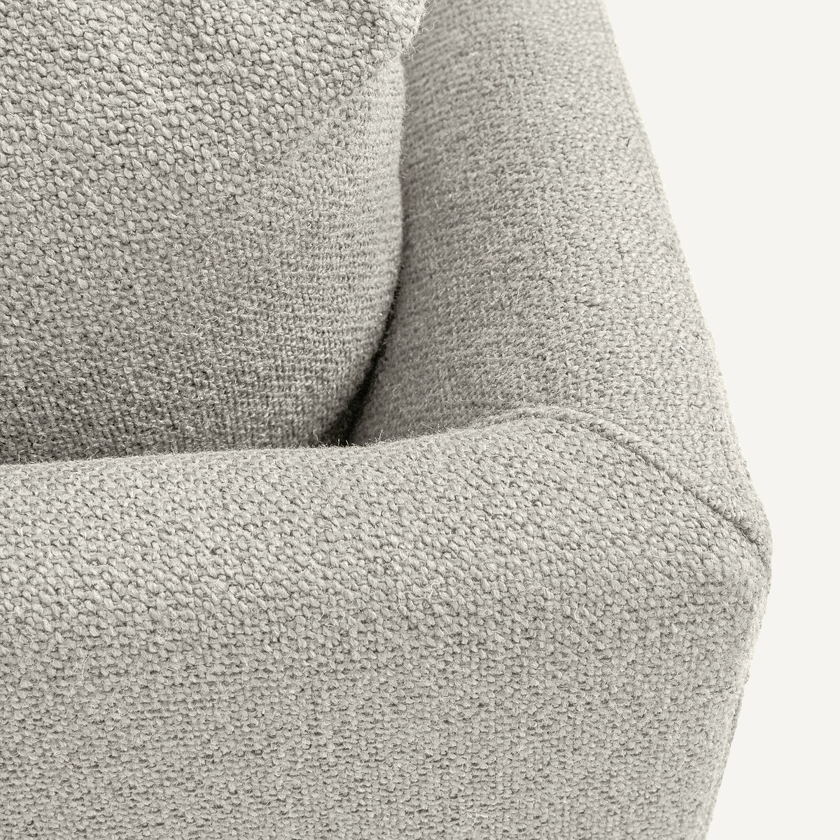 Sofá de 3 ou 4 lugares em tecido mesclado efeito bouclé, design Oscar Emmanuel Gallina bege-acinzentado, AM.PM X EMMANUEL GALLINA
