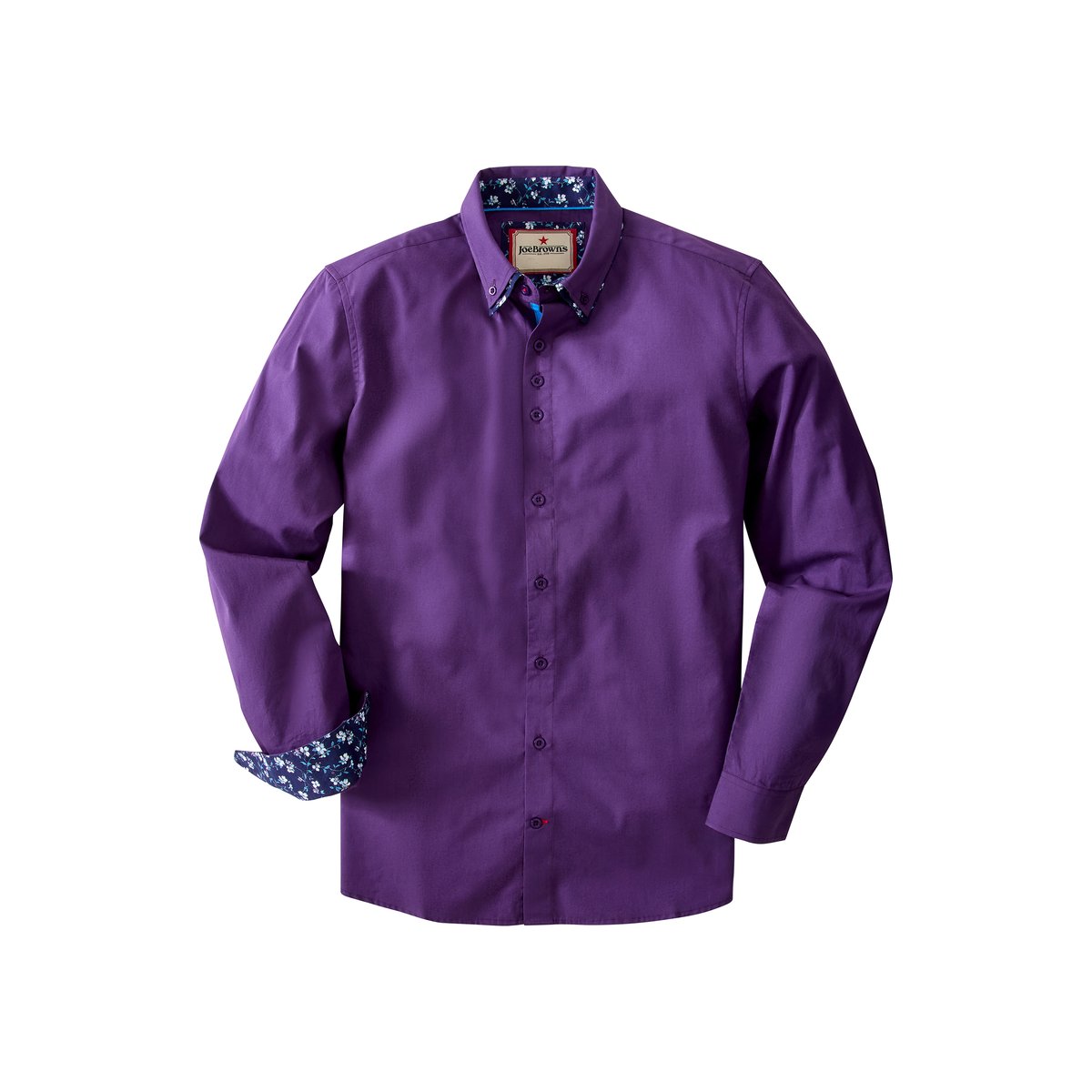 Ravissante Chemise à Double Col violet, JOE BROWNS