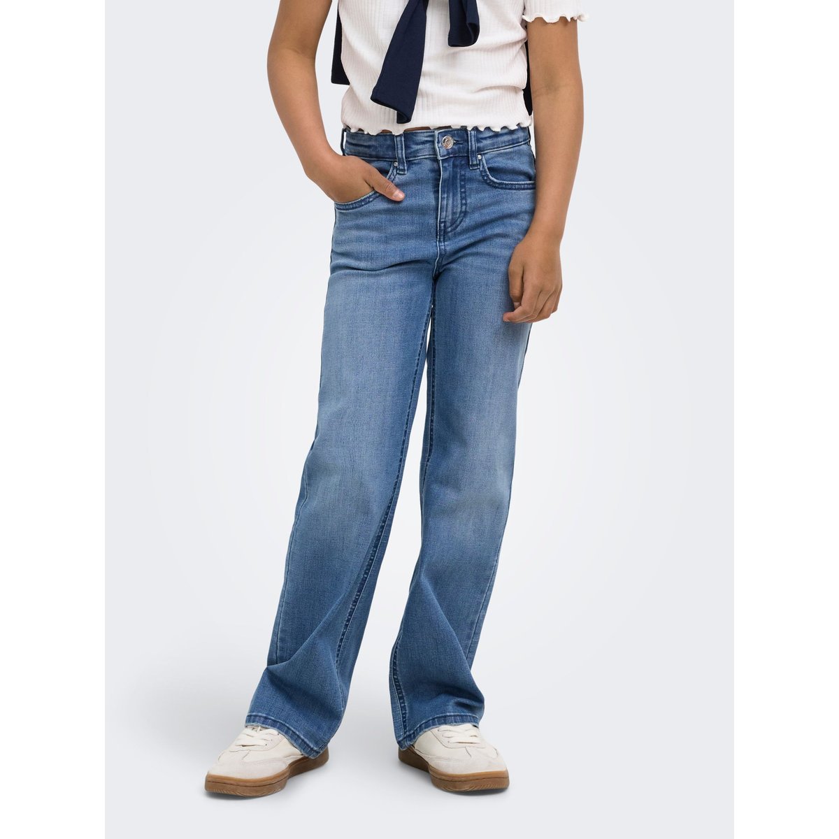 Jean À Jambe Large medium blue denim, KIDS ONLY