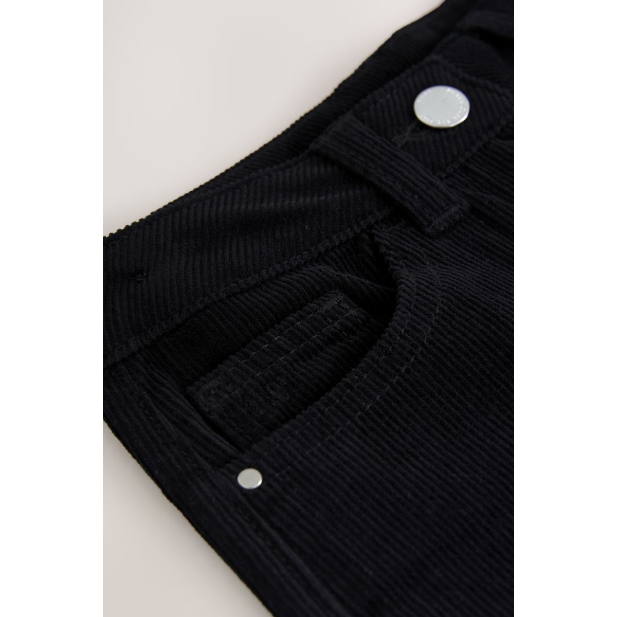 Pantalon large en velours côtelé noir, NEXT