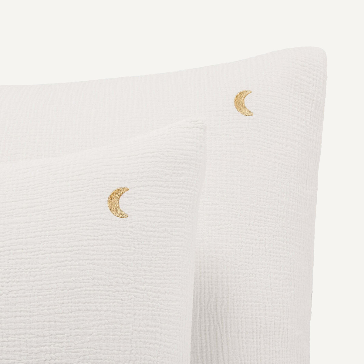 Taie d'oreiller gaze de coton biologique, Cuddly blanc ecume, AM.PM