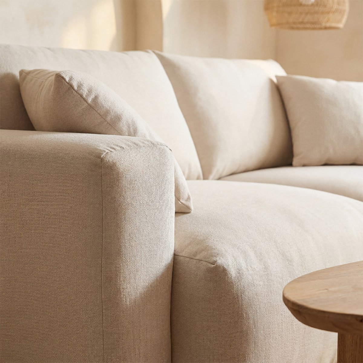 Canapé 3 places en tissu- LIMONA beige, DRAWER