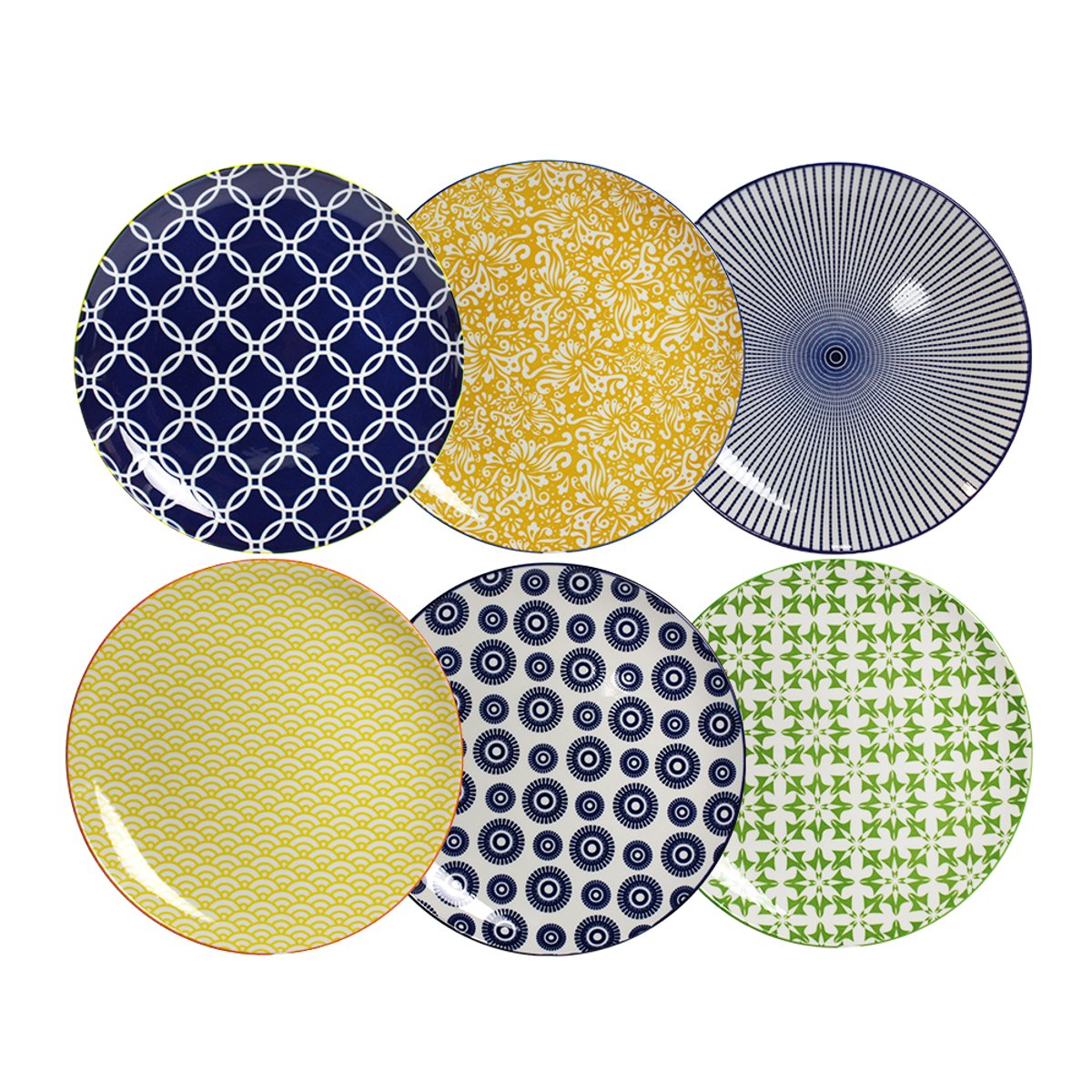 Lot de 6 assiettes à dessert design 2, SABAE multicolore, ARTIME