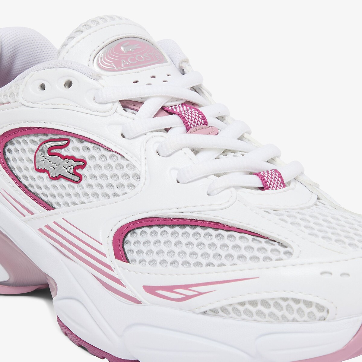 Baskets basses Storm 96 2K blanc/rose, LACOSTE