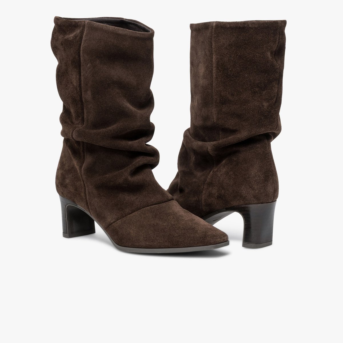 Boots À Talon en cuir MONA marron chocolat, BOCAGE