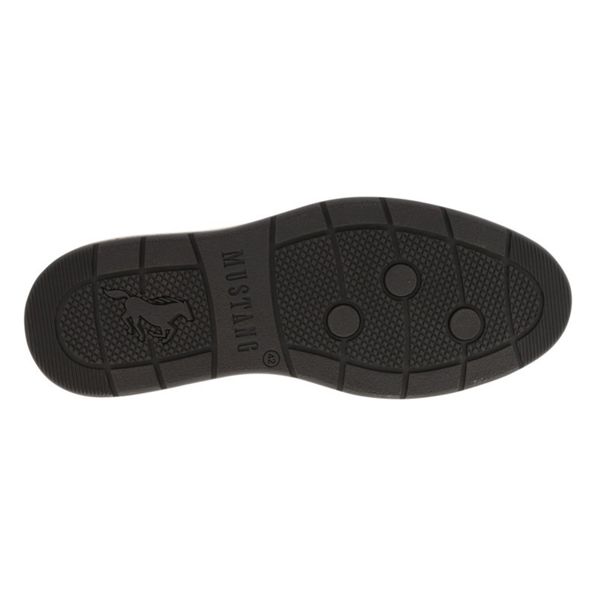 Derbies cognac à talon plat avec des lacets et doublure bleu marine cognac, MUSTANG