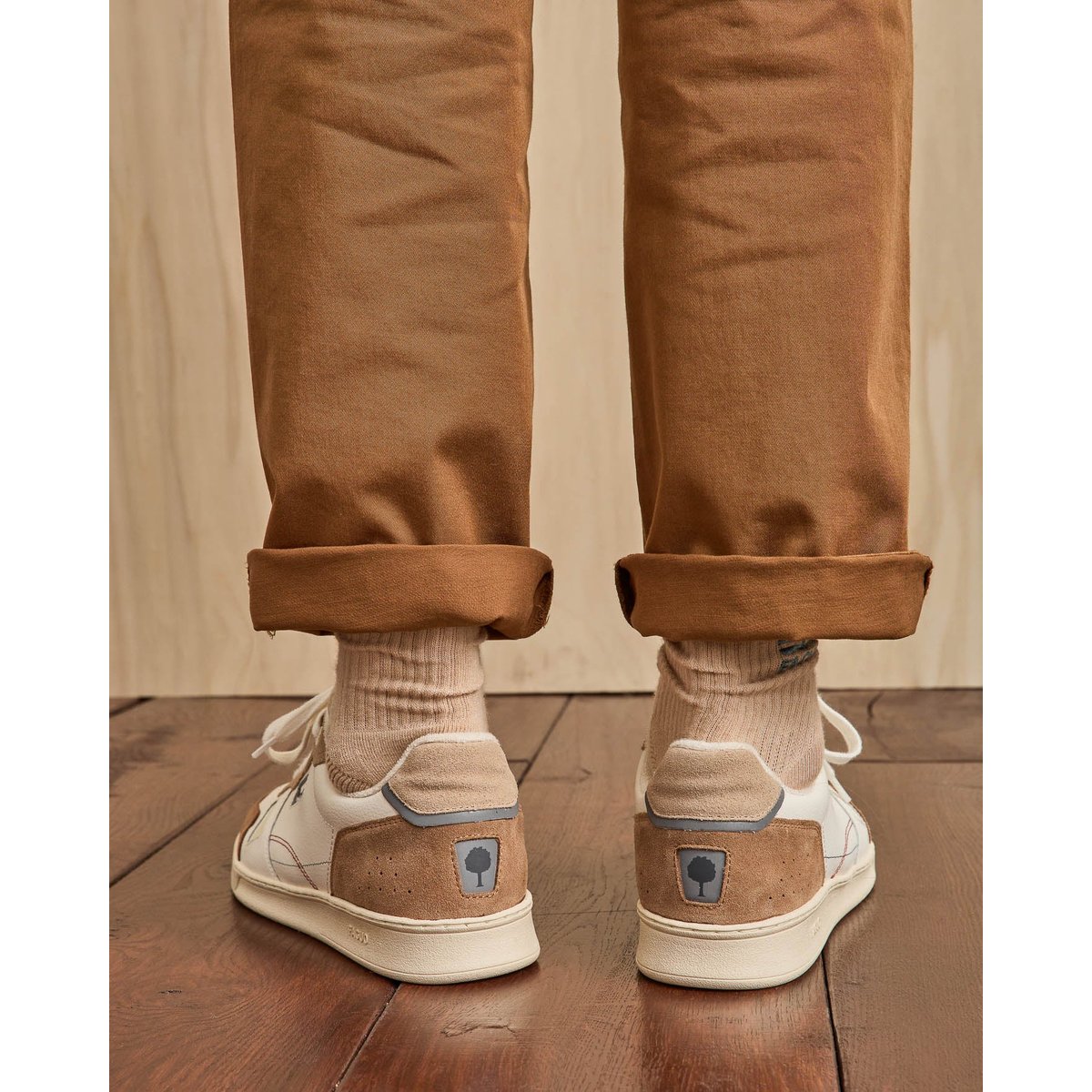 Baskets cuir COMMUTE 1 beige, FAGUO