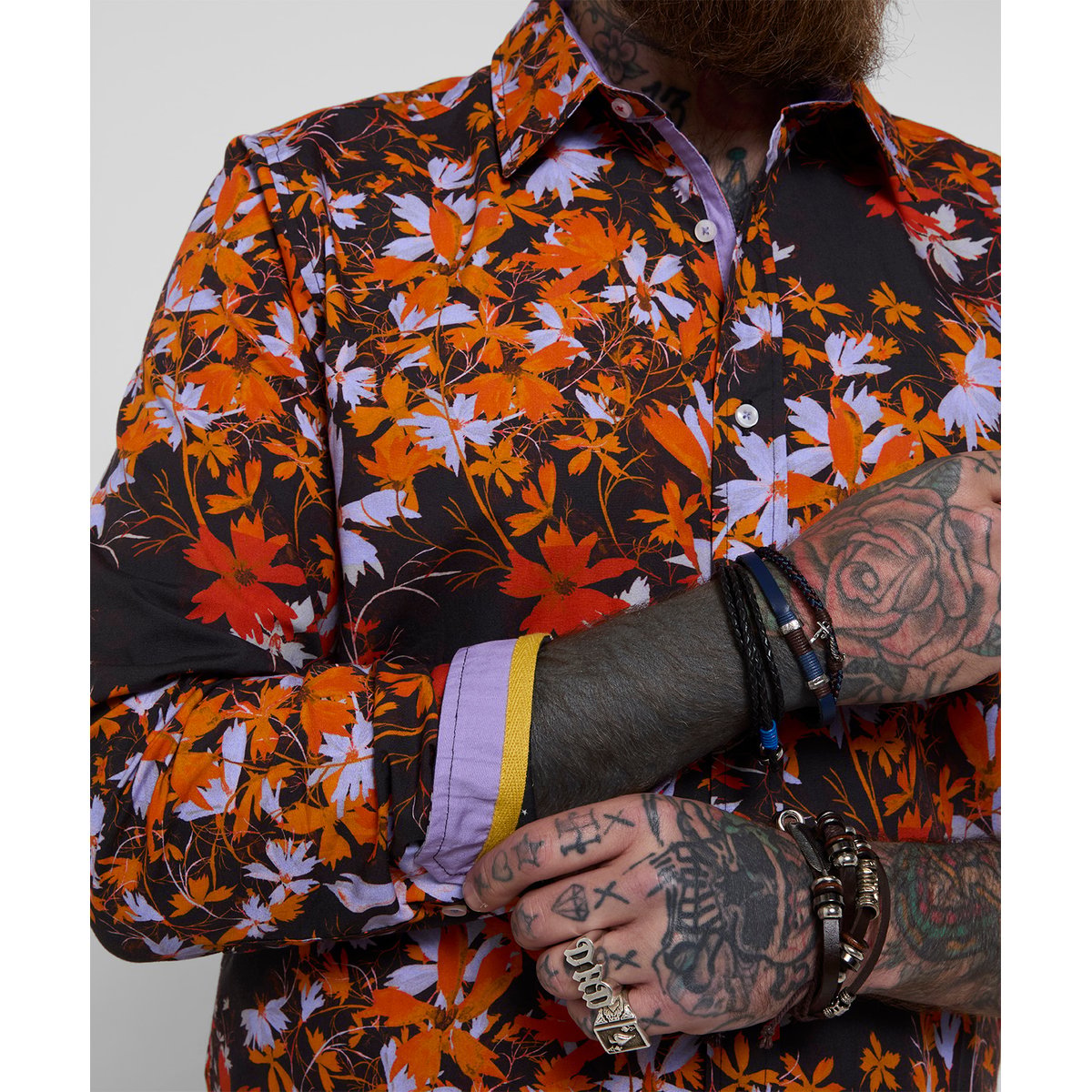 Chemise Imprimé Fleurs d'Automne orange, JOE BROWNS