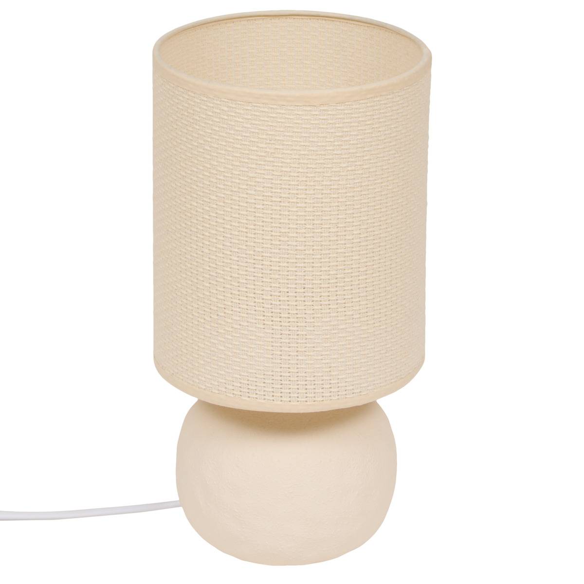 Lampe cylindrique OBINE beige, ATMOSPHERA