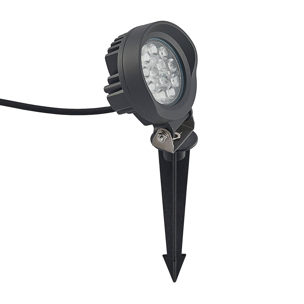 Luminaire extérieur en aluminium moderneLED gris foncé, LINDBY