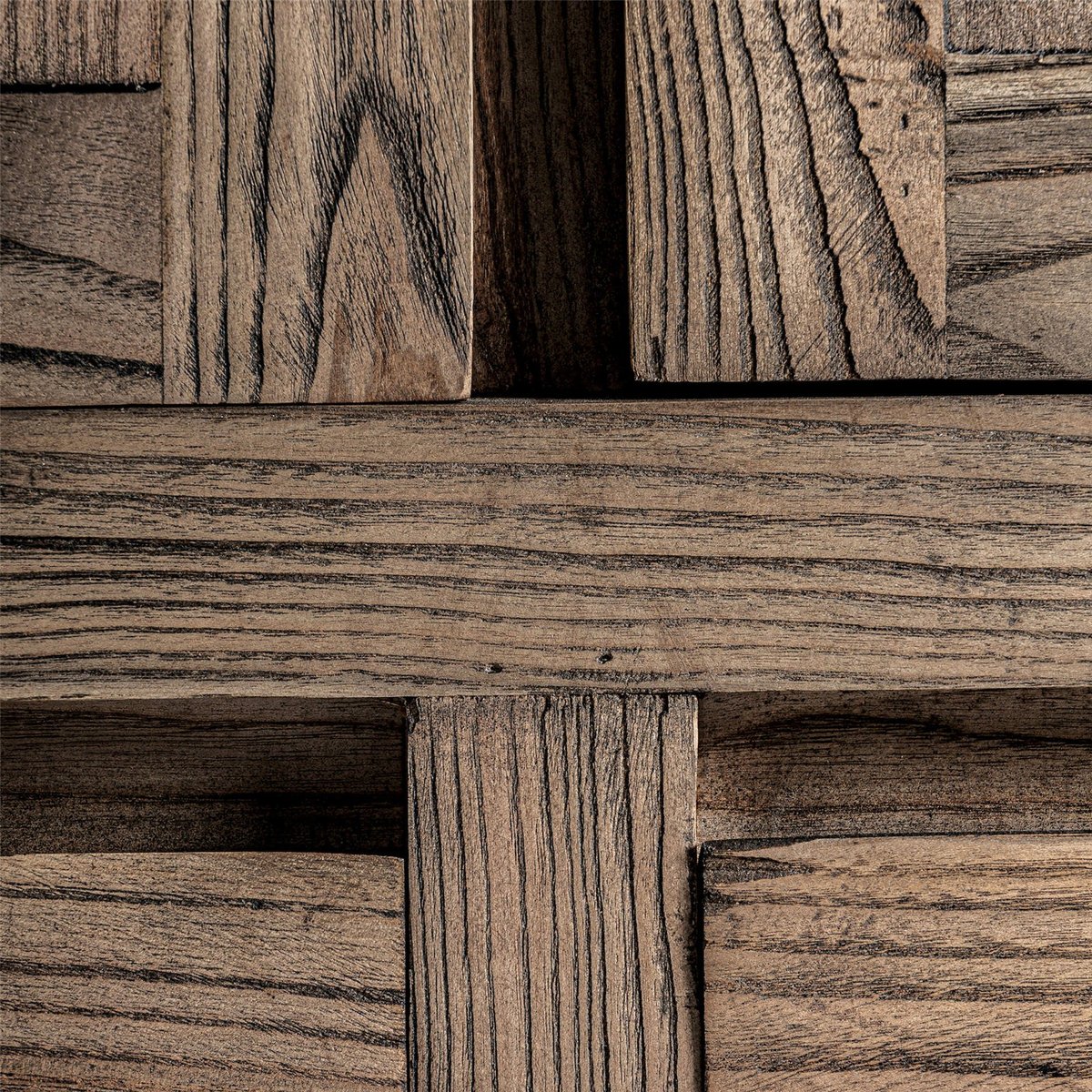 Armoire rustique en bois d'orme marron bois d'orme marbré, RECOLLECTION