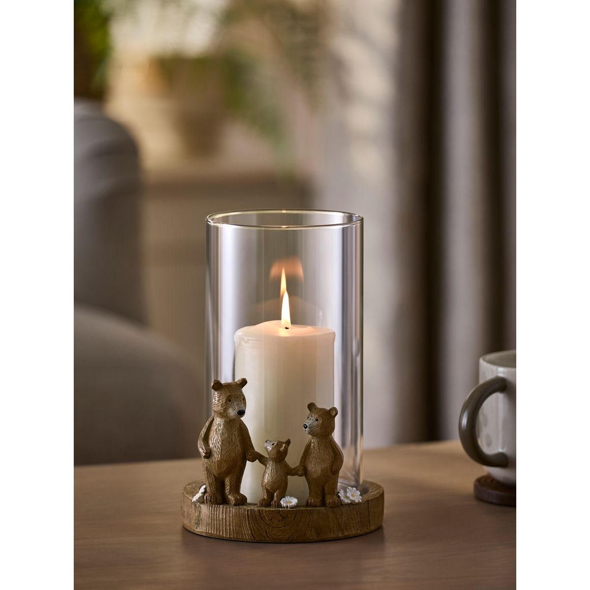 Bougeoir photophore bertie bear naturel, NEXT
