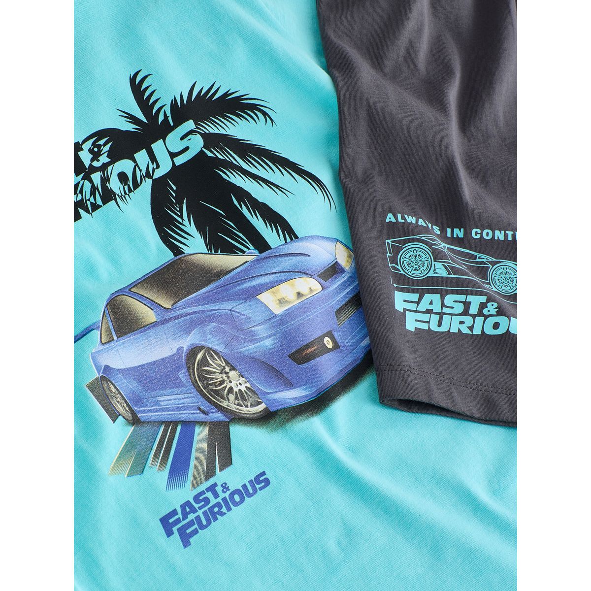 Pyjama short single bleu/gris fast and furious, NEXT