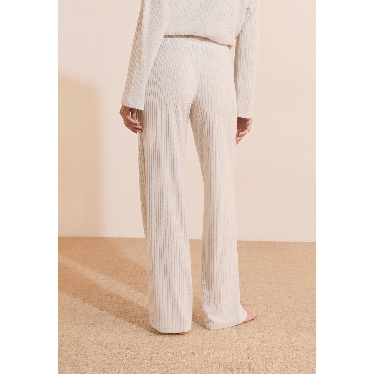 Pantalon de pyjama côtelé BERENICE gris, ETAM