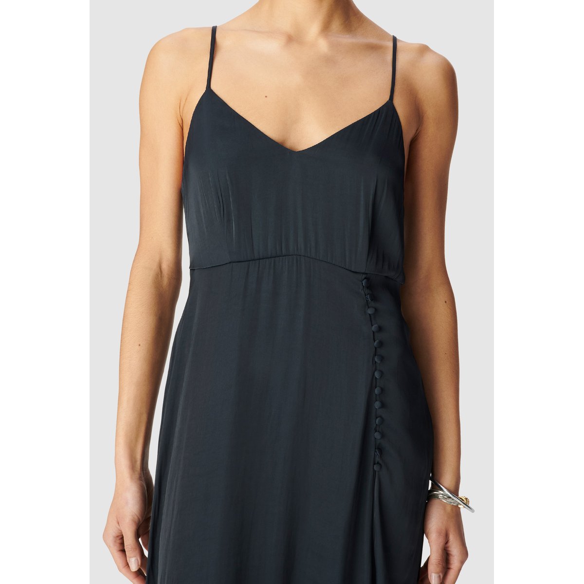 Robe longue fines bretelles bleu marine, IKKS
