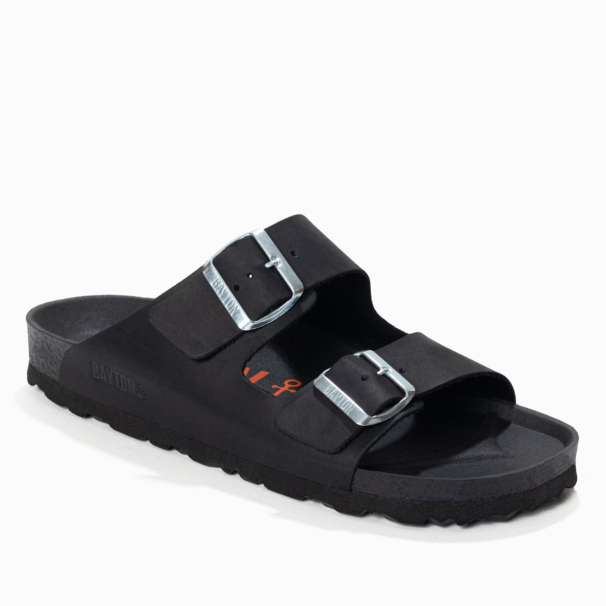 Sandales en cuir ATLAS noir, BAYTON