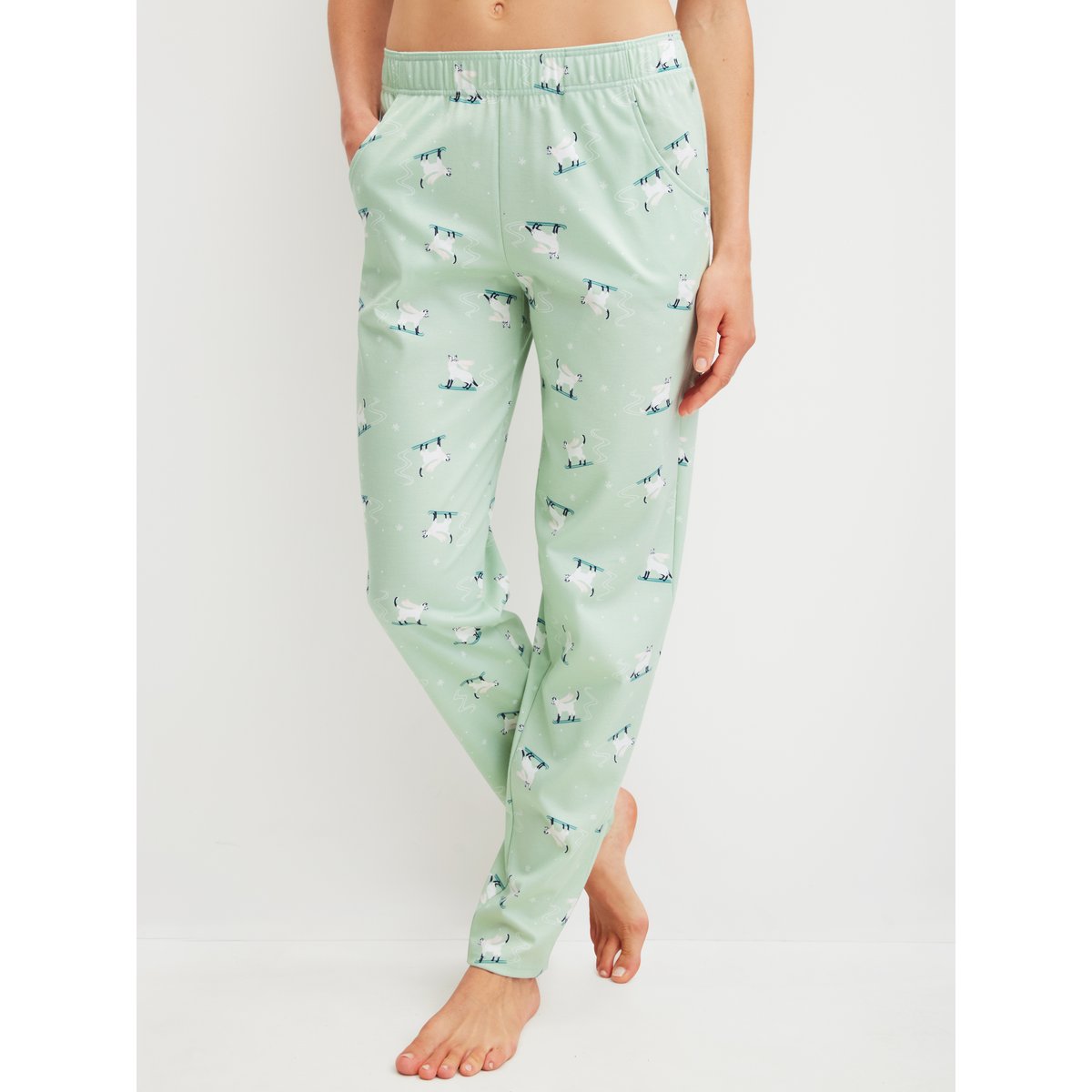 Pantalon Coton FAVOURITES CATS aqua clair, CALIDA