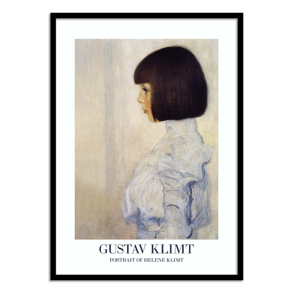 Affiche d'art - Portrait of Helene Klimt (1898) Poster - Gustav Klimt couleur unique, WALL EDITIONS