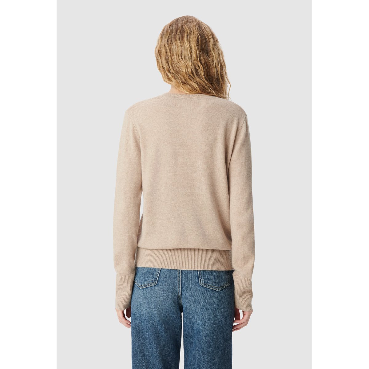 Cardigan en laine manches longues beige, IKKS