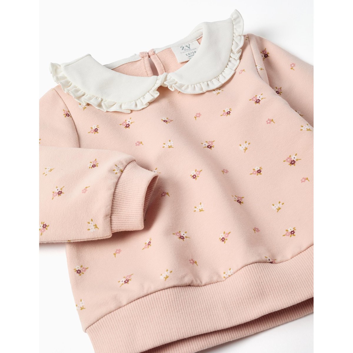 Ensemble sweat et pantalon en coton rose clair, ZIPPY