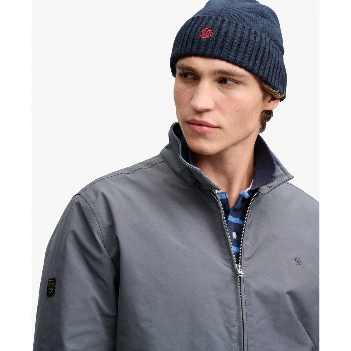 Bonnet SD Logo bleu marine éclipse, SUPERDRY