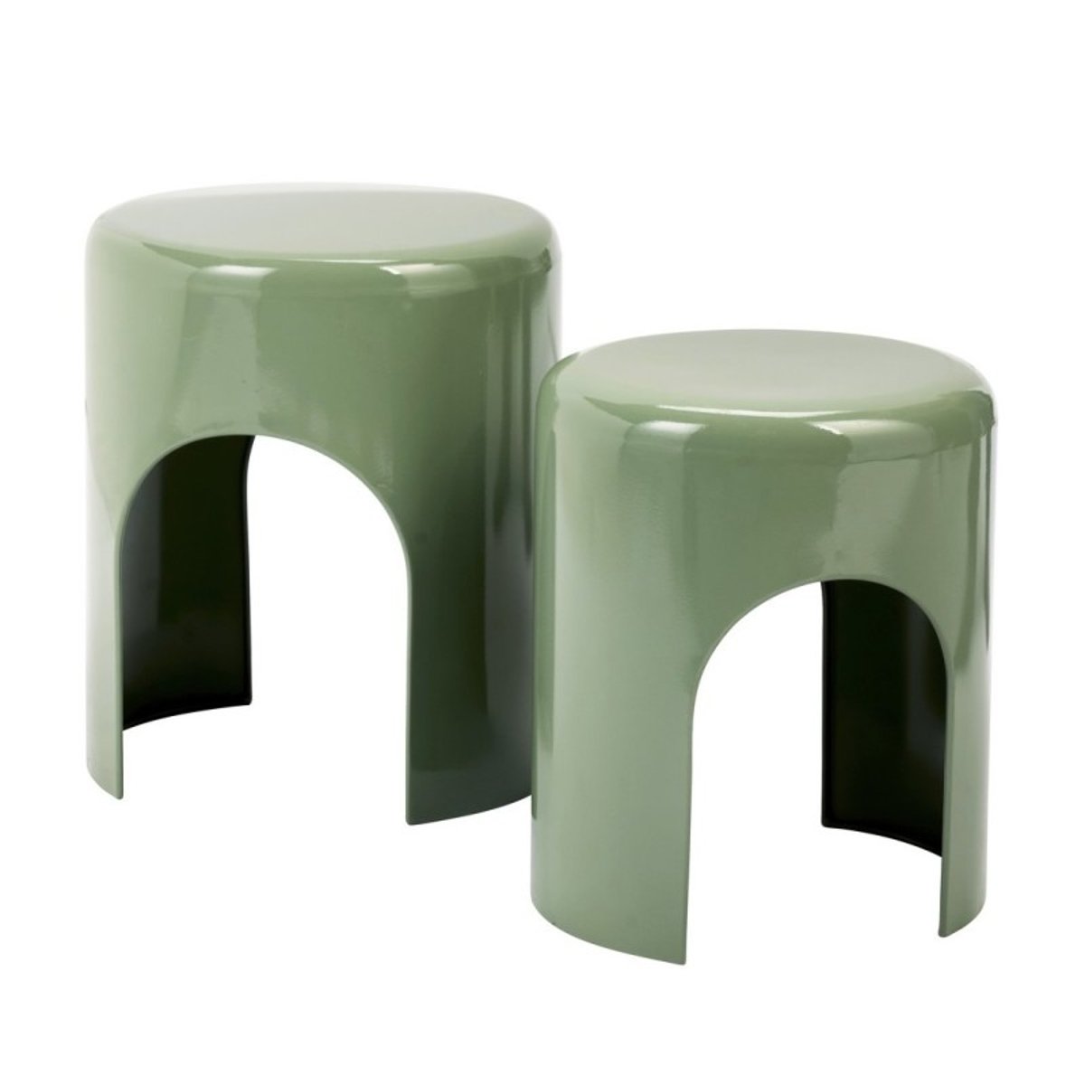 Table d'appoint bout de canapé métal vert jade, MADAM STOLTZ