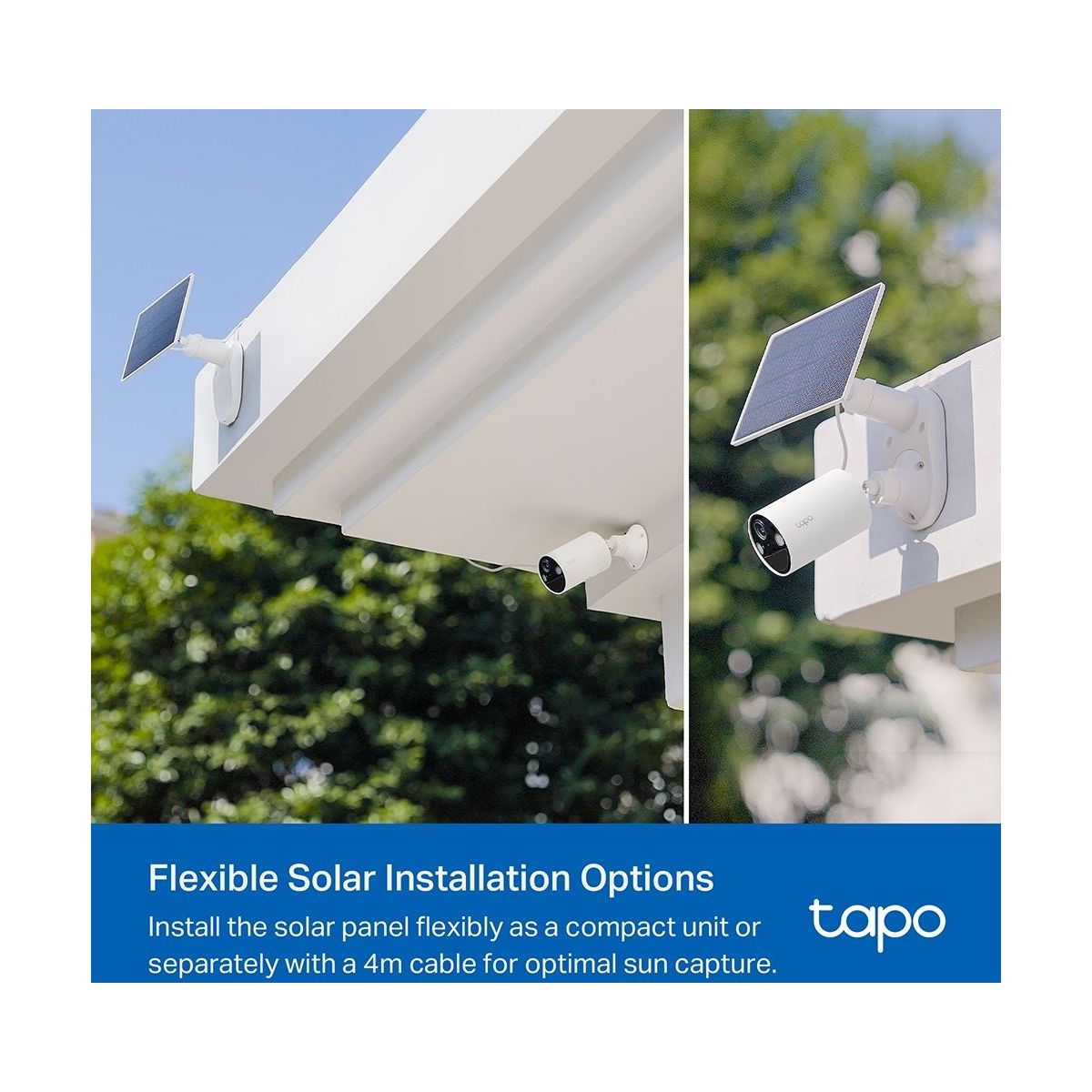Caméra de surveillance Wifi Tapo TC82 avec panneau solaire couleur unique, TP-LINK