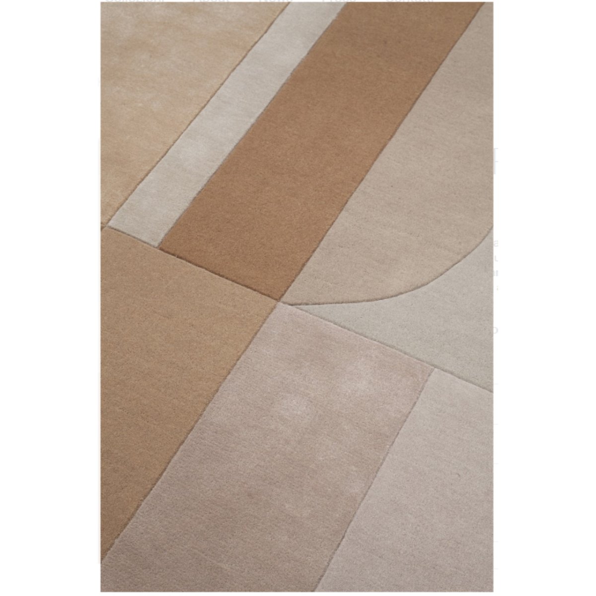 Tapis moderne tufté main laine et viscose RICHMOND beige, NOVATREND