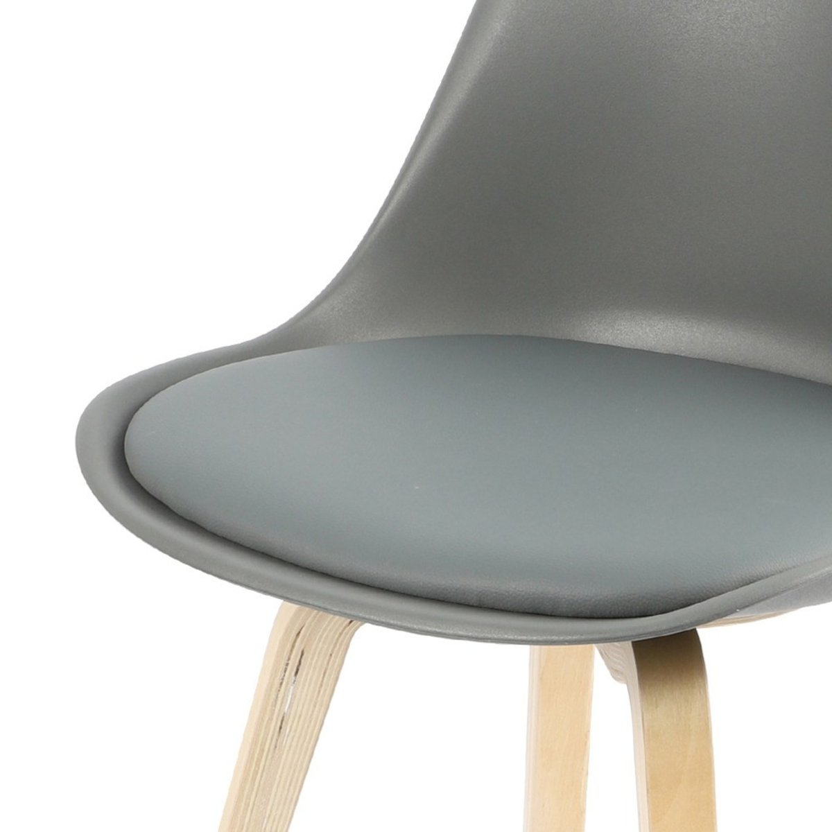 Chaise Scandinave Grise Avec Coussin gris, DECORATIE
