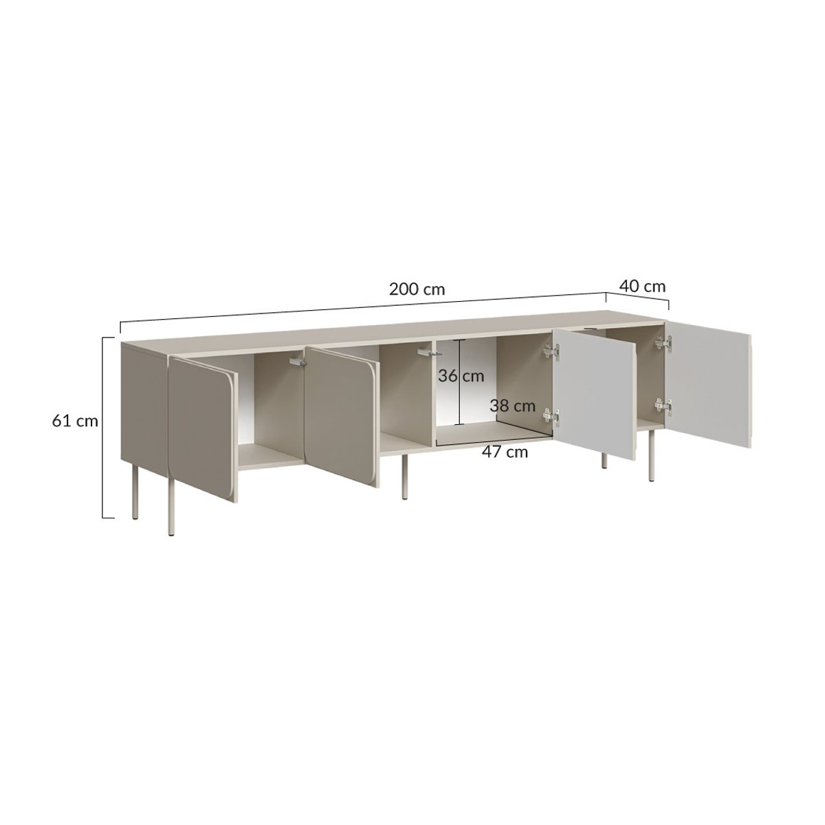 Meuble TV - ELVIS bleu, LISA DESIGN