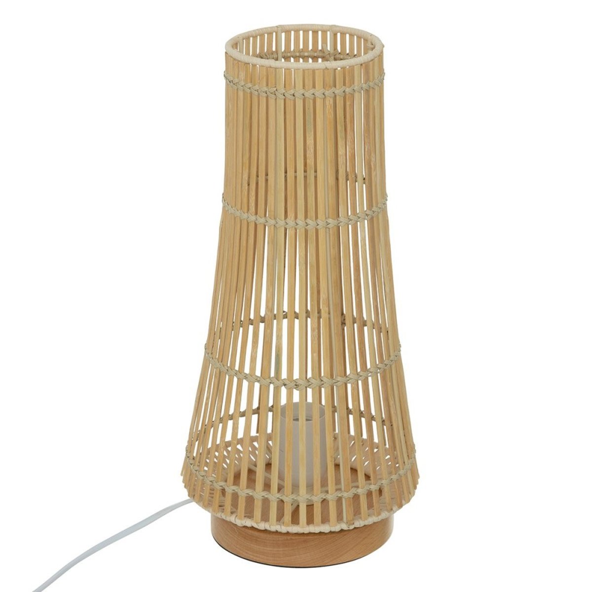 Lampe bambou Mahe naturel H38 beige, ATMOSPHERA