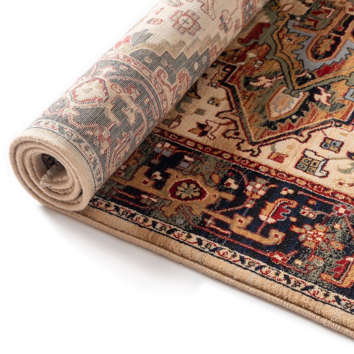 Tapis tissé au design oriental - SAHARNA rouge multicolore, THEKO