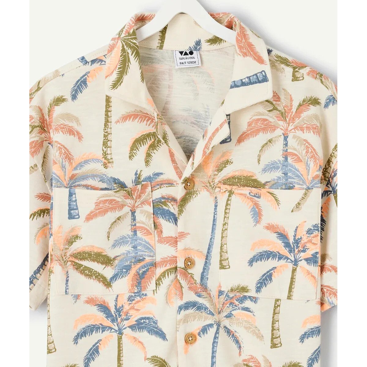 Kurzärmelige Bluse mit Paisleymuster ecru, bedruckt, TAPE A L'OEIL
