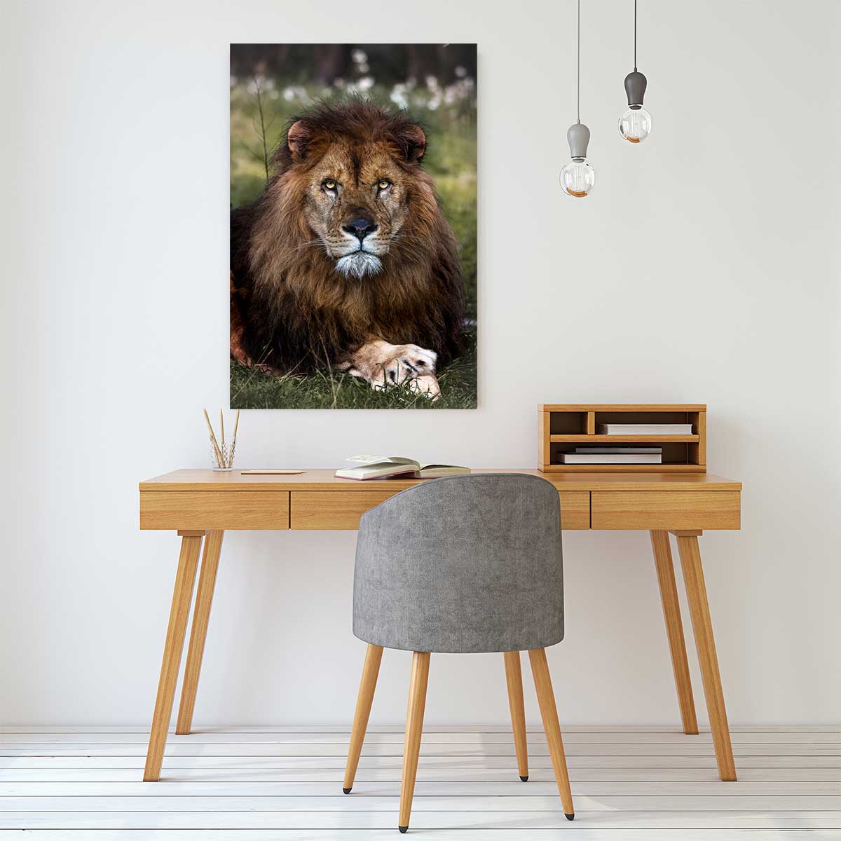 Tableau animaux pattes de lion tableau alu dibond, HEXOA