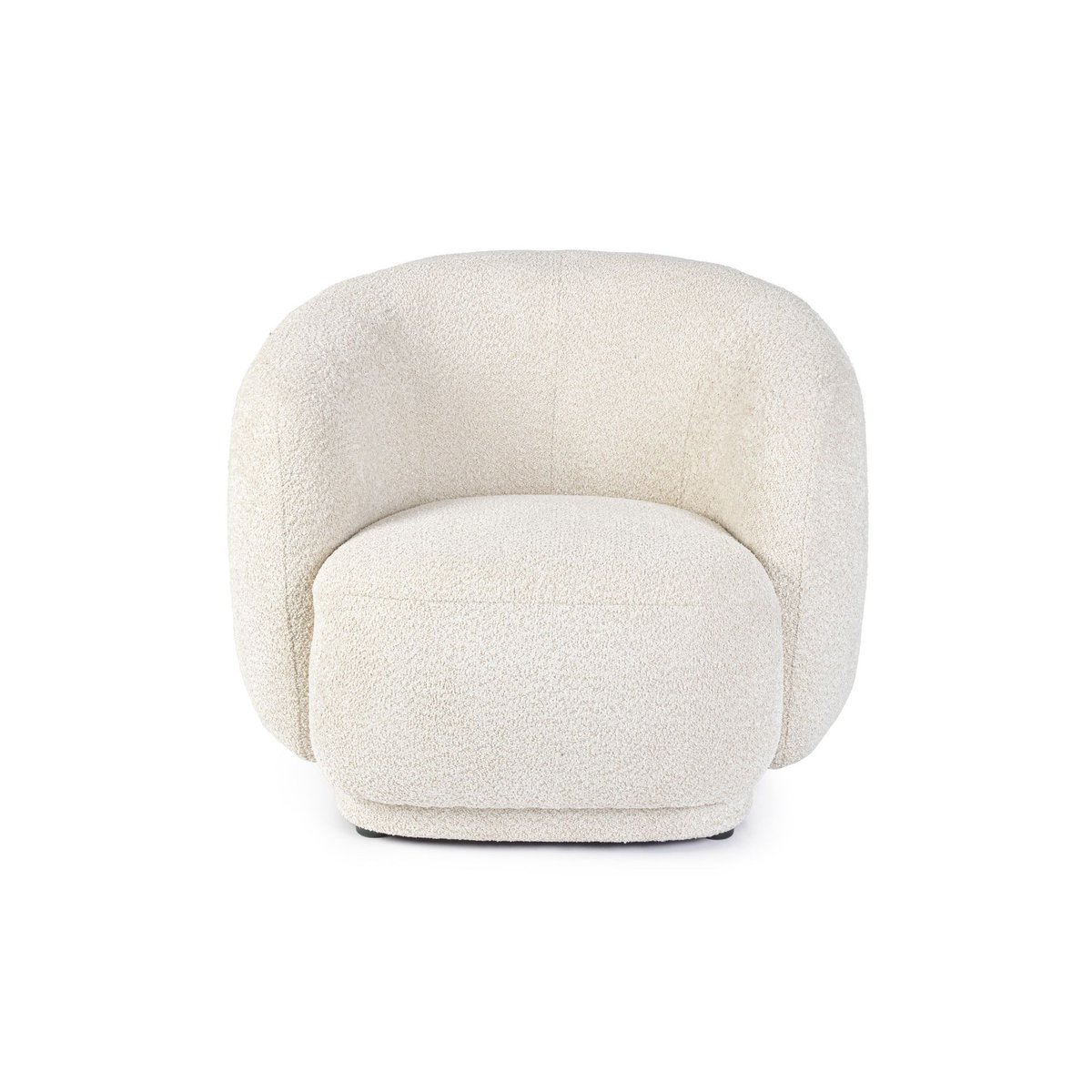 Fauteuil 1 place en tissu bouclette beige - ELLA beige, HELLIN, DEPUIS 1862