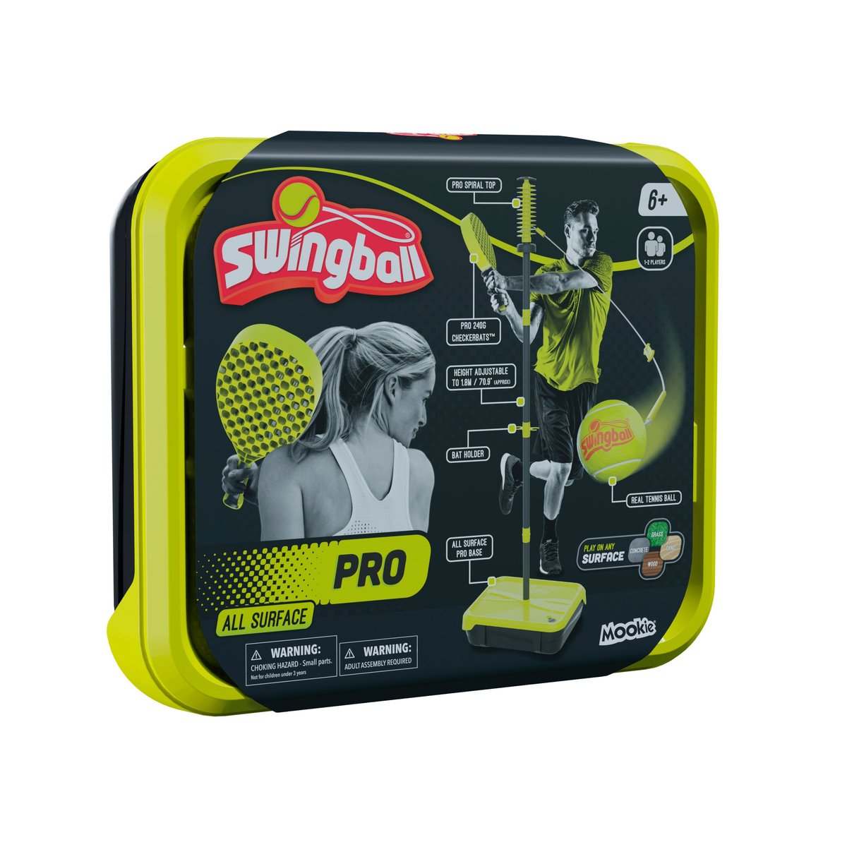 Jeu de balle Swingball toutes surfaces PRO noir - jaune, SWINGBALL
