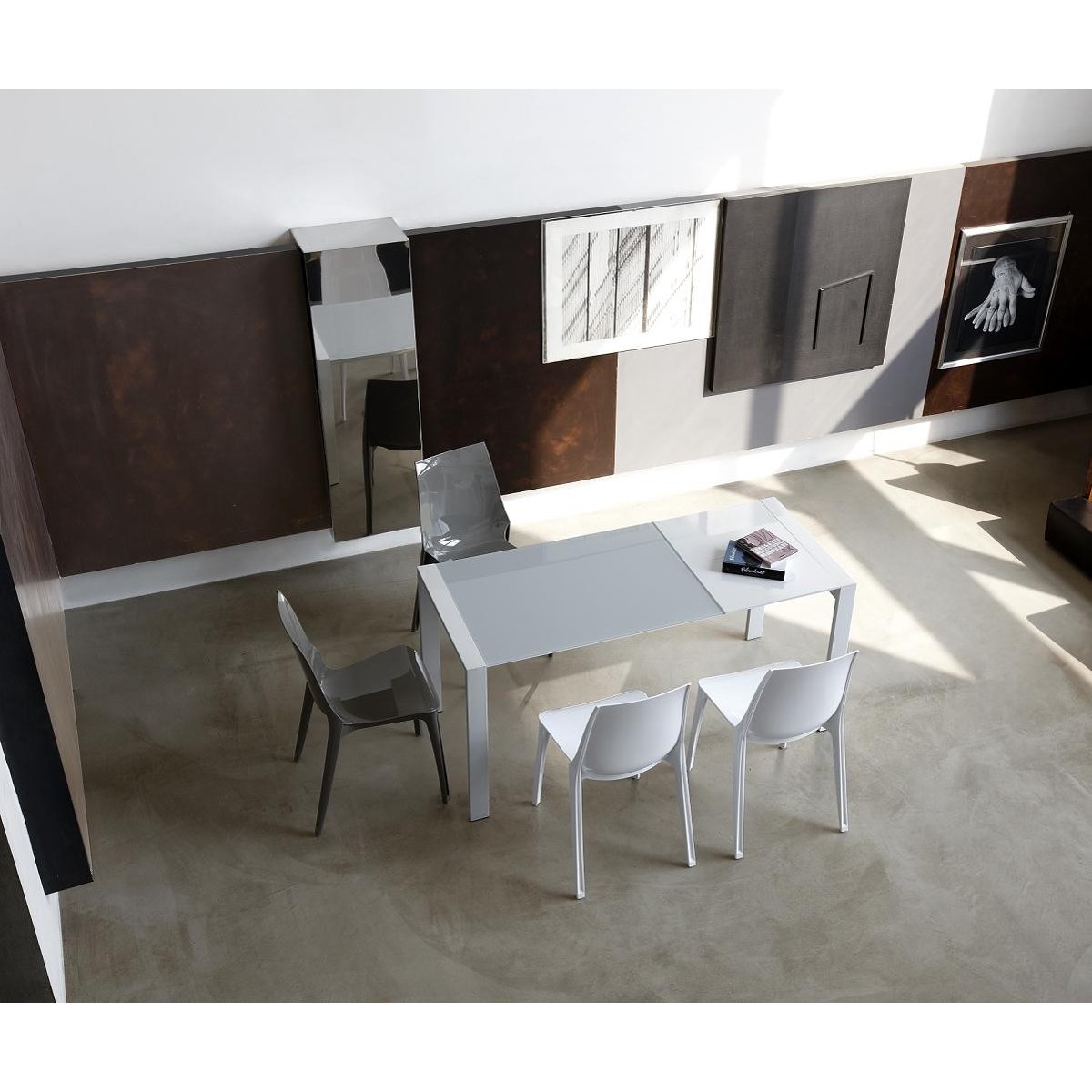 Chaise design empilable, VANITY blanc, SCAB DESIGN