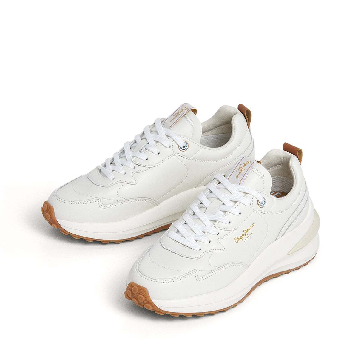 Baskets En Cuir blanc d'usine, PEPE JEANS
