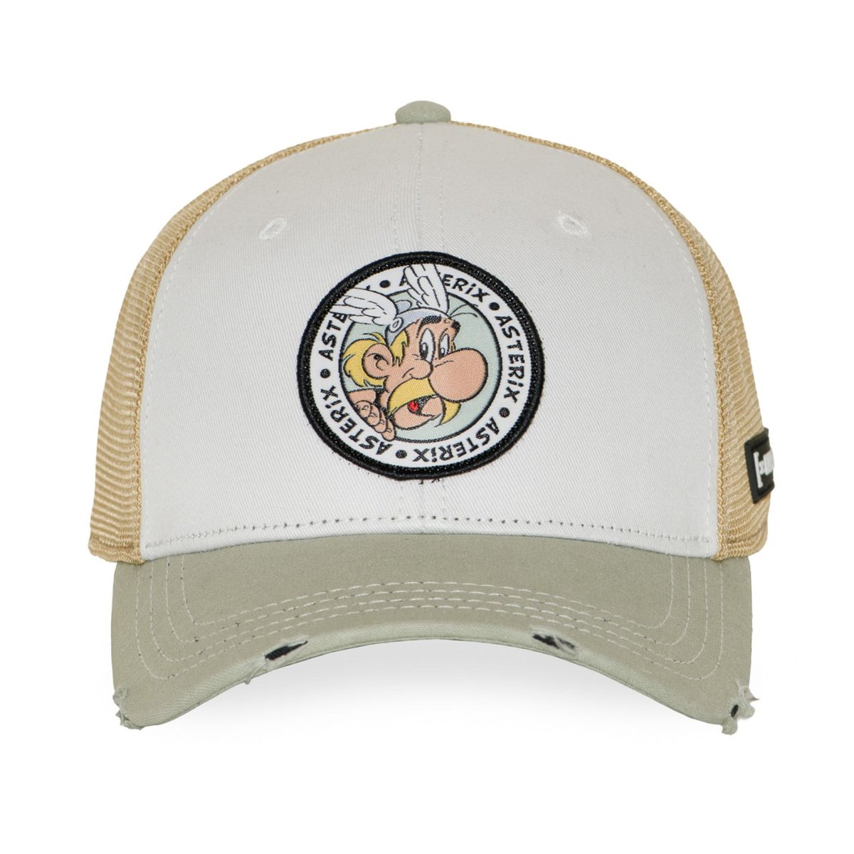 Casquette trucker Astérix blanc/vert/beige, CAPSLAB
