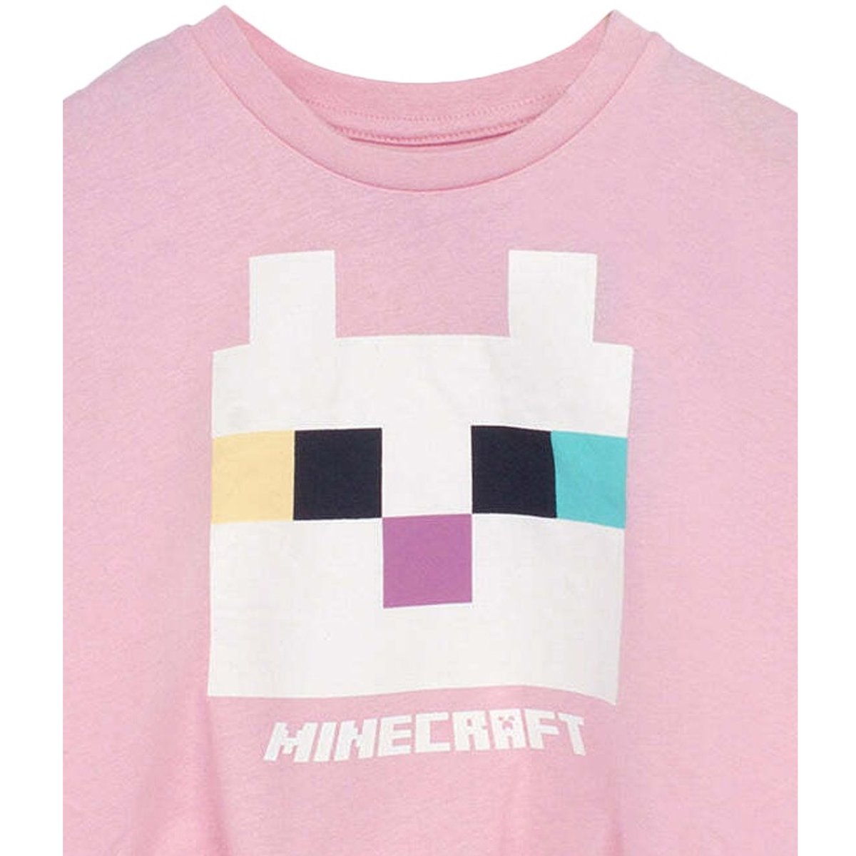 T-shirt rose / blanc, MINECRAFT