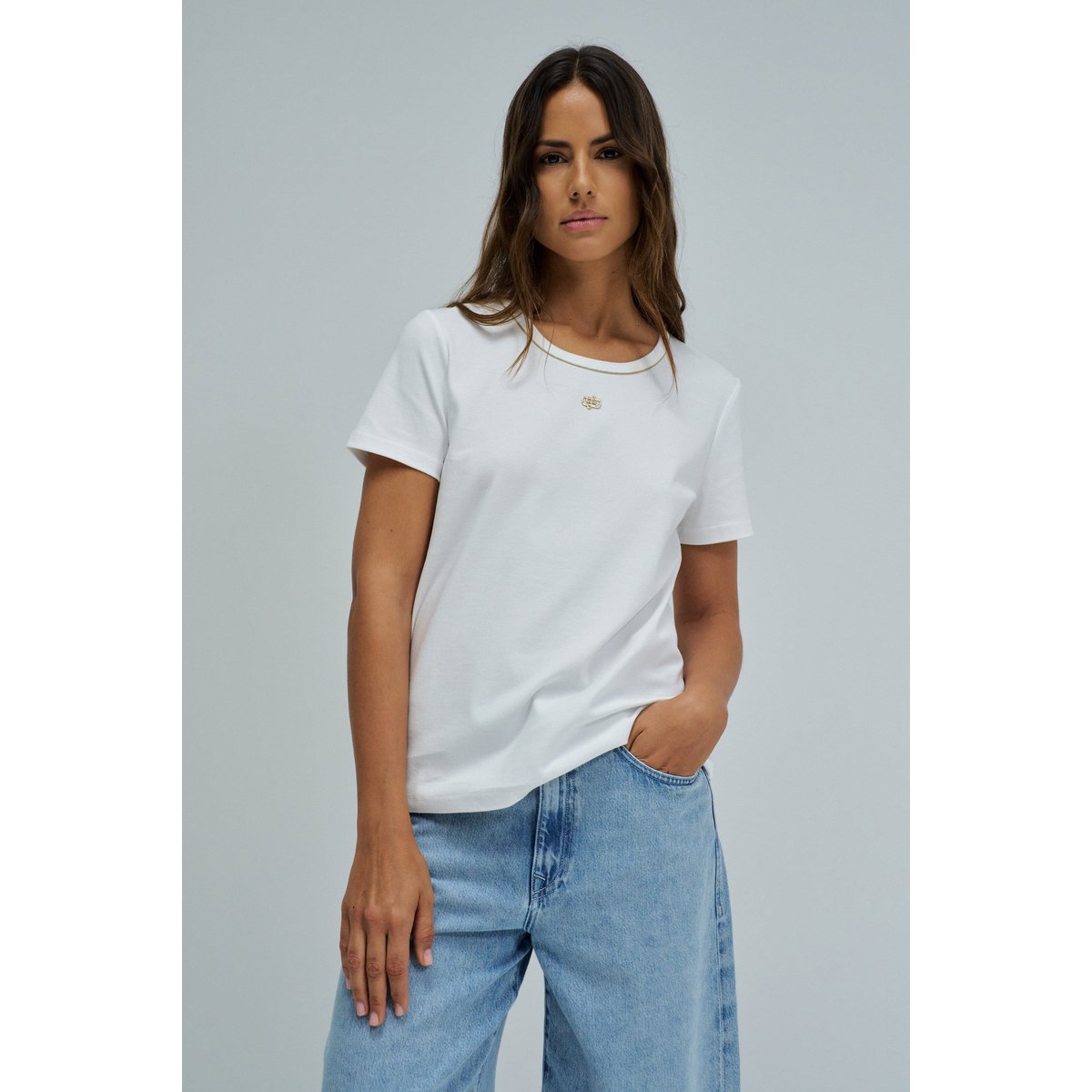 T-SHIRT AVEC Fil textile blanc, SALSA JEANS