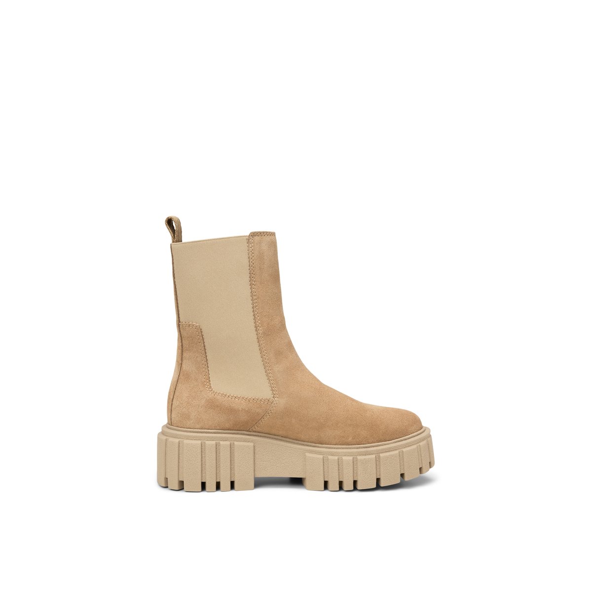 Chelsea boot modèle Christel avec une légère semelle compensée marron, MARC O'POLO