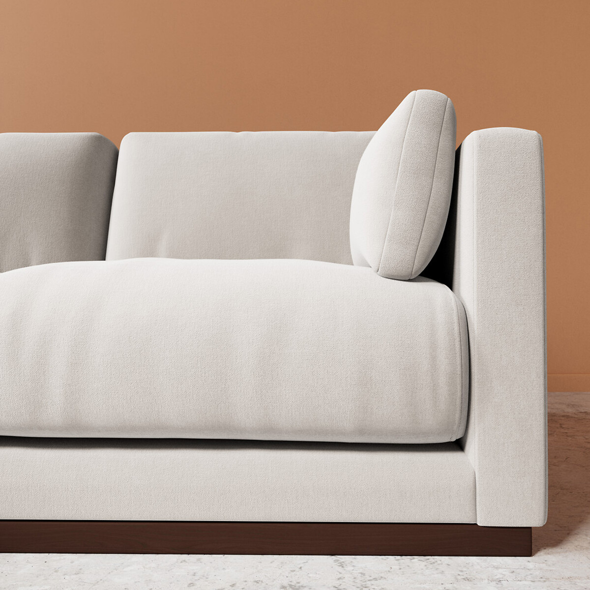 Alesund Crushed Velvet Corner Chaise Sofa ecru , SWOON