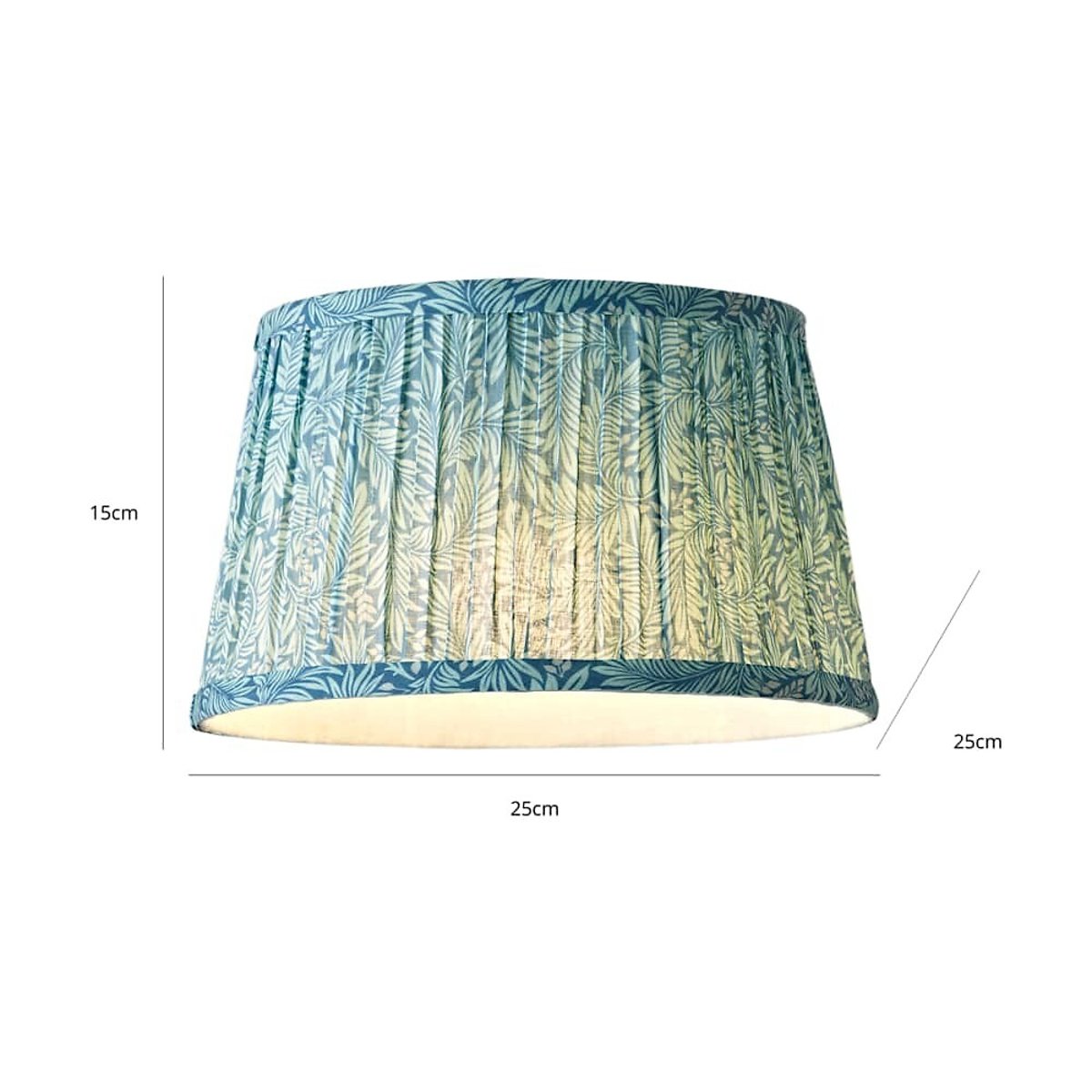 25cm Alicia Tapered Leaf Easy Fit Shade blue, SO'HOME